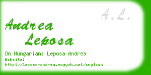 andrea leposa business card